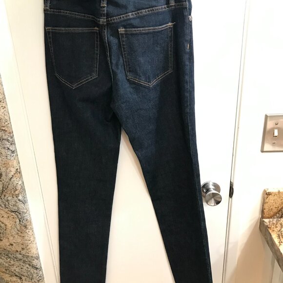LandsEnd dark denim blue jeans, Size 2, straight leg - Picture 4 of 5